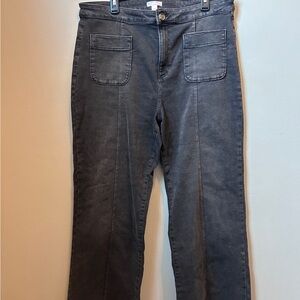 LC Lauren Conrad Dark Gray Flare Jeans